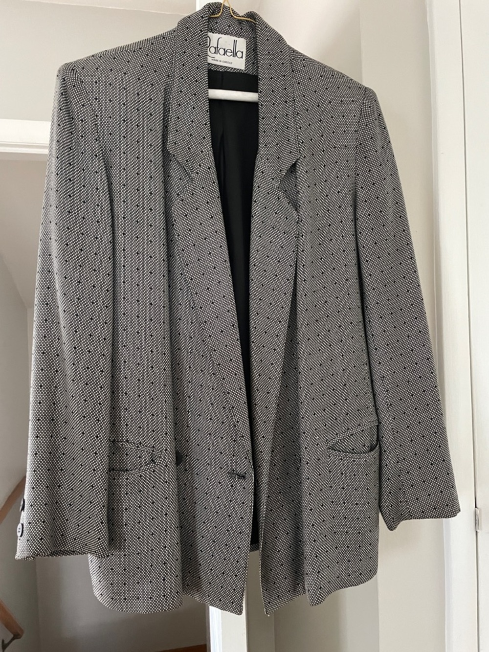 Rafaella Black and White Textured Blazer